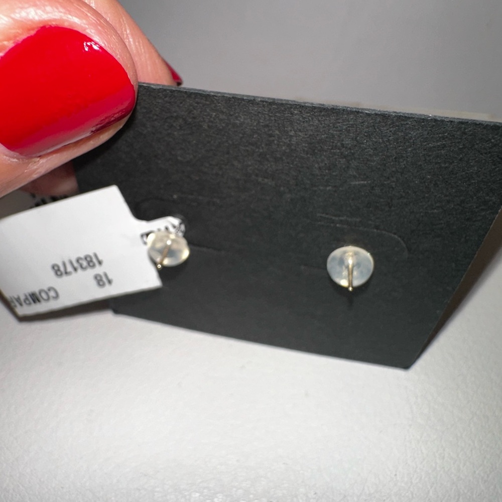 14K Gold Mini Teardrop Earrings - Picture 6 of 11
